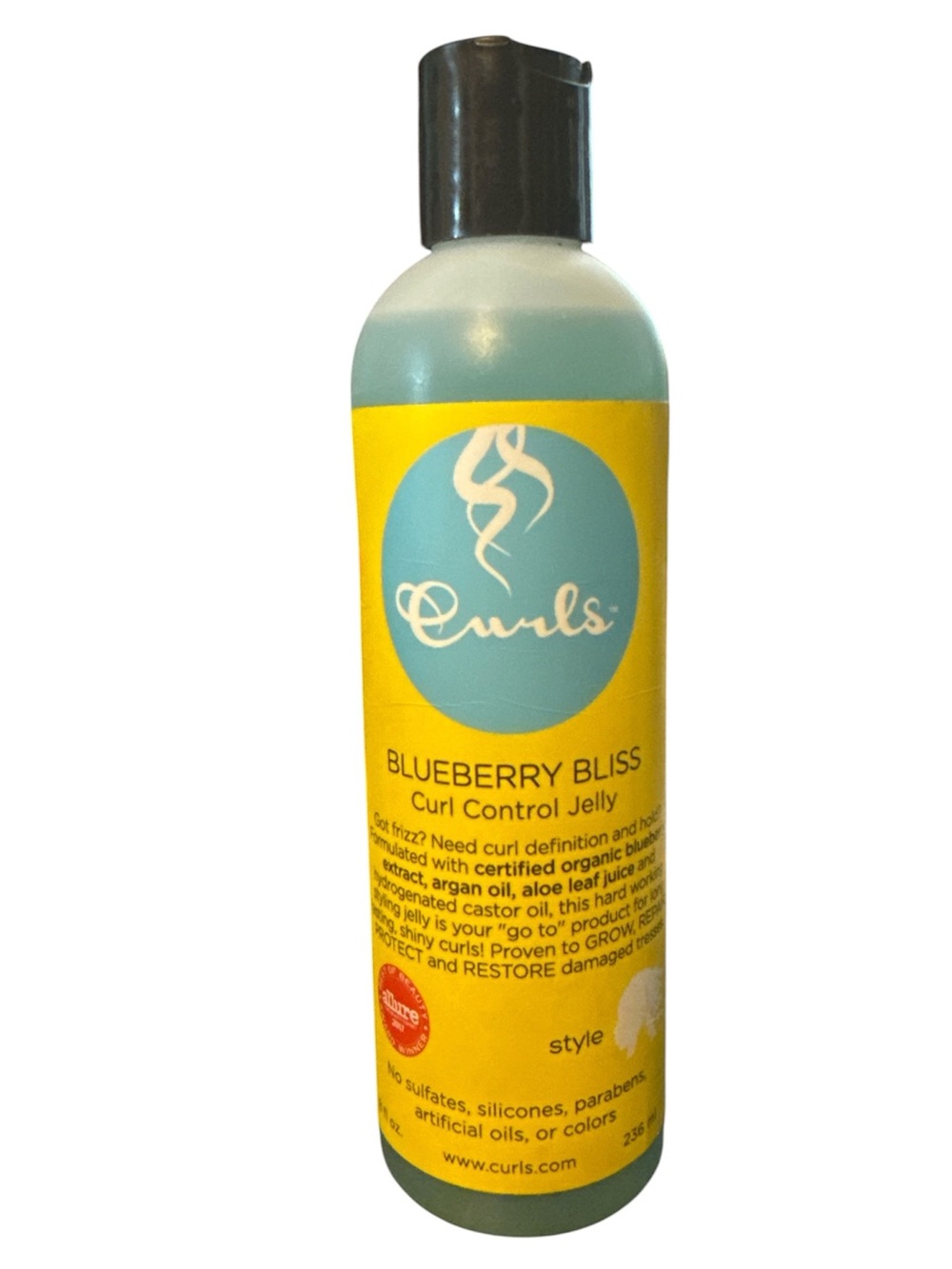 Curls Blueberry Bliss Curl Control Jelly - Yellow & Blue Bottle, 8 ounces